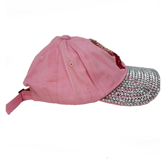 Pink Ribbon Rhinestone Hope Hat - Picture 3 of 6